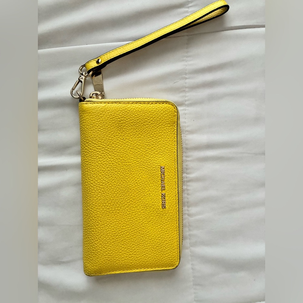 Michael Kors Vibrant Yellow Wristlet